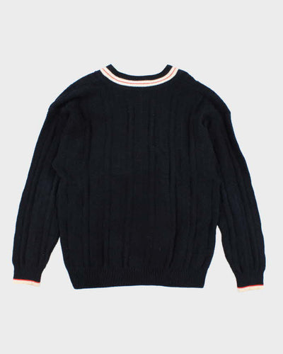 Vintage Jantzen V-Neck Navy Jumper - L