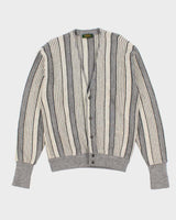 Men's Grey Astra Striped cardigan Knitwear - M