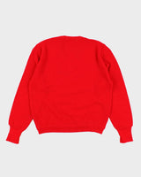 90s Vintage Men's Red Lacoste Izod Knit Jumper - L