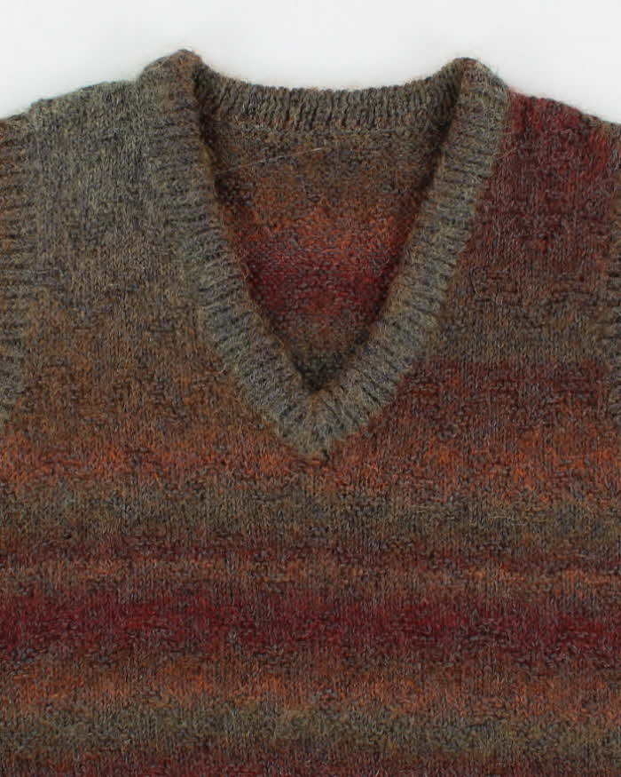 Men's Multicoloured Knit Sweater Vest - M