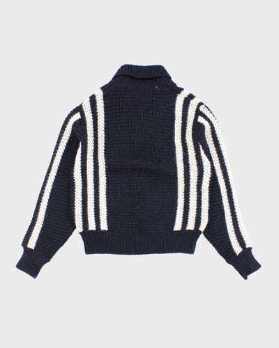 50s Vintage Men's Black Jantzen Wool Knit Sweater - L