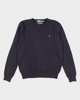 Mens Navy Ralph Lauren V Neck sweater - M