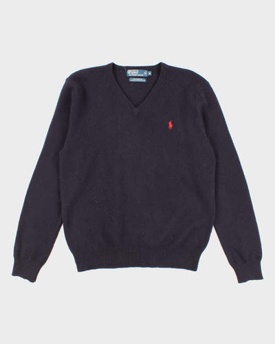 Mens Navy Ralph Lauren V Neck sweater - M