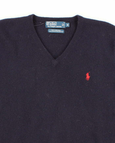 Mens Navy Ralph Lauren V Neck sweater - M