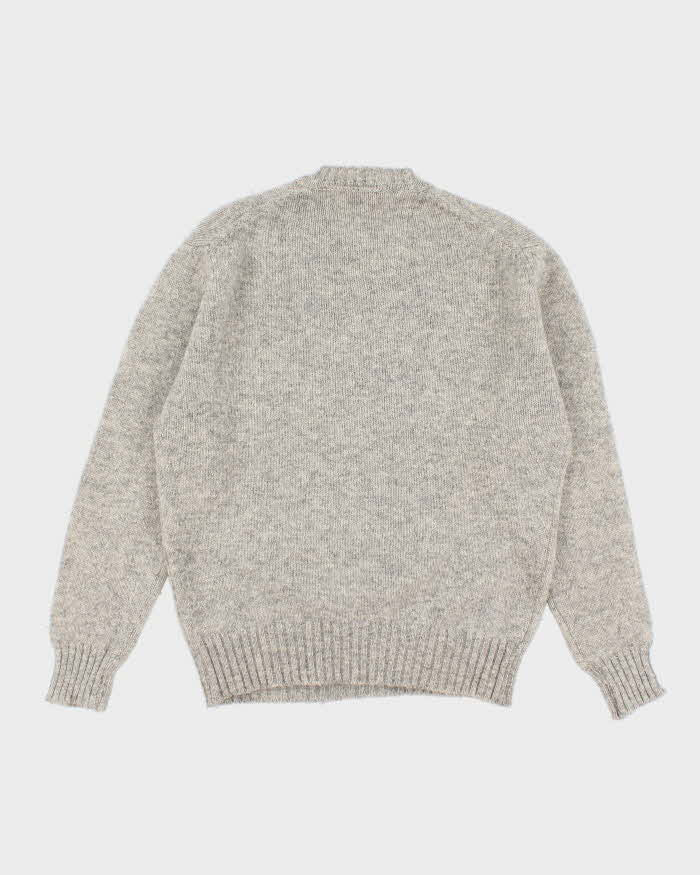 Men's Grey Wool Knit Sweater - L