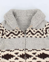Vintage Knit Patterned Cowichan - M