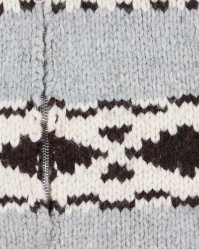 Vintage Knit Patterned Cowichan - M
