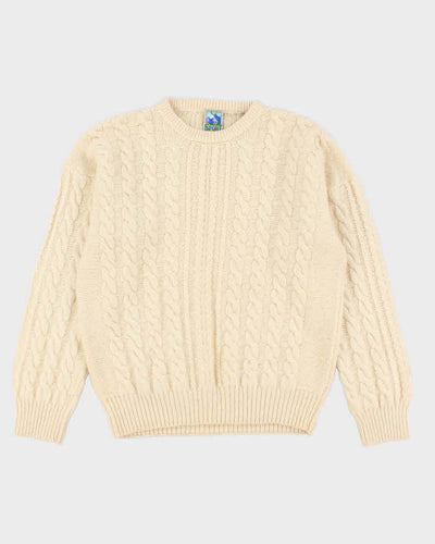 Vintage 90s TT & Co Cableknit Wool Jumper - M