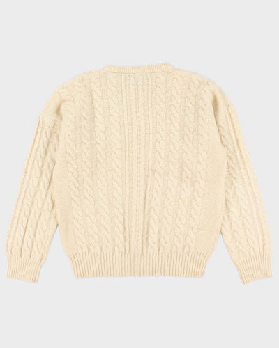 Vintage 90s TT & Co Cableknit Wool Jumper - M