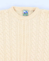 Vintage 90s TT &amp; Co Cableknit Wool Jumper - M