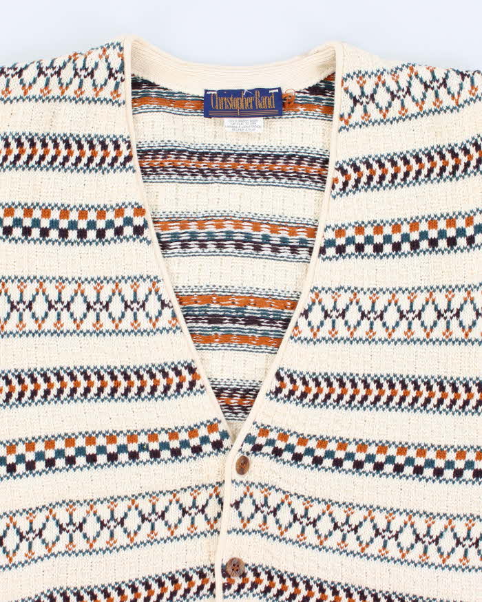 Vintage 90s Christopher Rand Cardigan Knit Vest - XXL