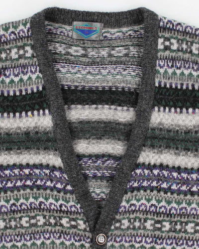 Vintage 90s Etchings Patterned Knit Jumper - M