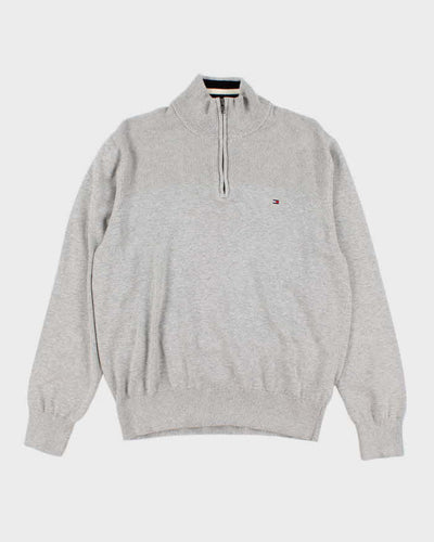 00s Tommy Hilfiger Knit Quarter Zip Jumper - L