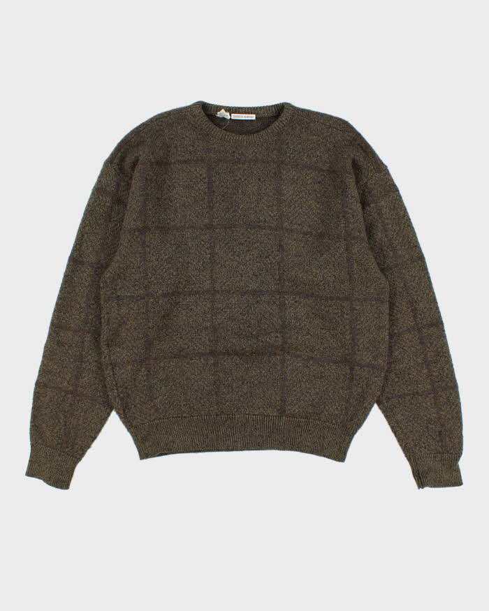Vintage 80s Giorgio Armani Wool Blend Green Jumper - L