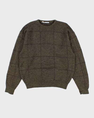 Vintage 80s Giorgio Armani Wool Blend Green Jumper - L