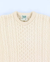 Vintagte 90s Carraig Donn Aran Wool Jumper - L
