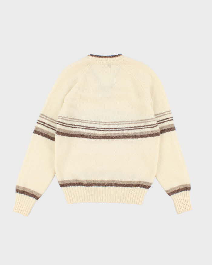 Vintage 80s Sears Shetland Wool V-Neck Jumper - S