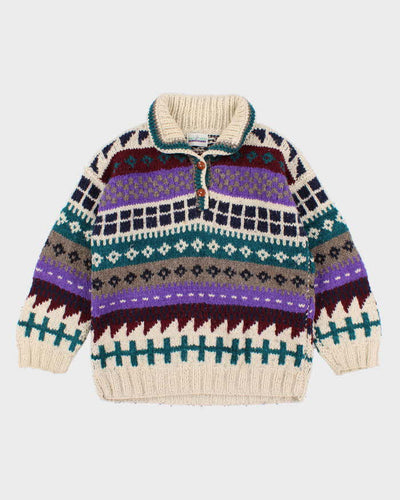 Vintage 90s Amos & Andes Colourful Sweater - XL