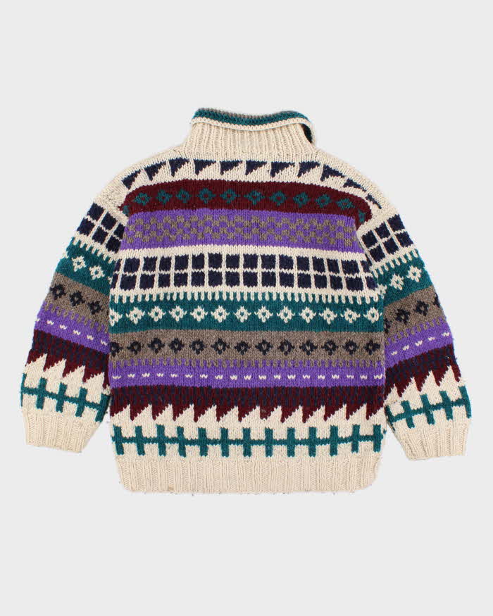 Vintage 90s Amos &amp; Andes Colourful Sweater - XL