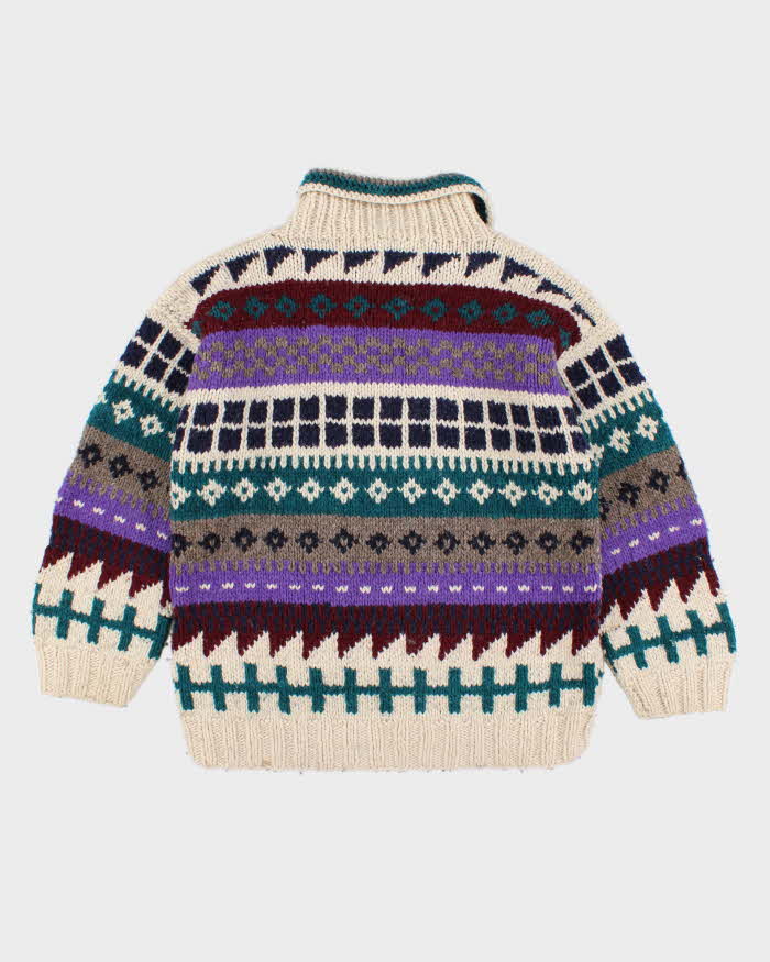 Vintage 90s Amos & Andes Colourful Sweater - XL