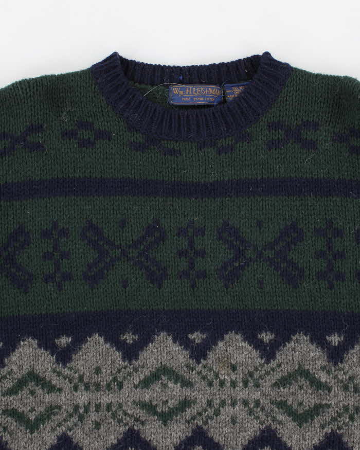 Vintage 80s WM H Leishman Wool Shetland Sweater - M