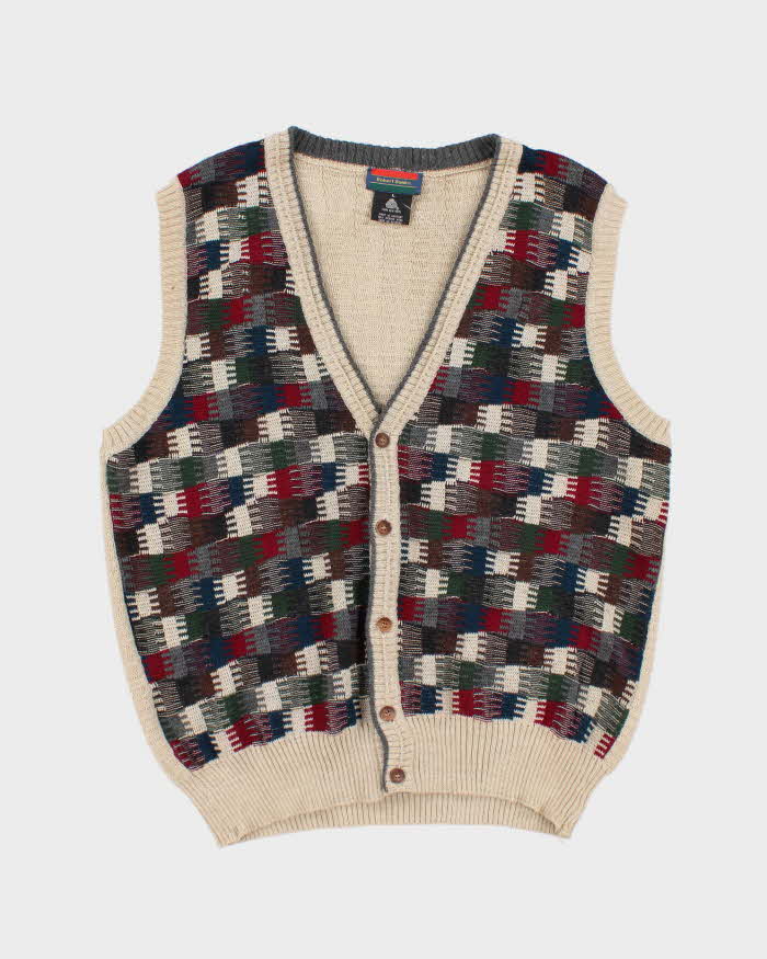 Vintage 90's Men's Wool Vest - L