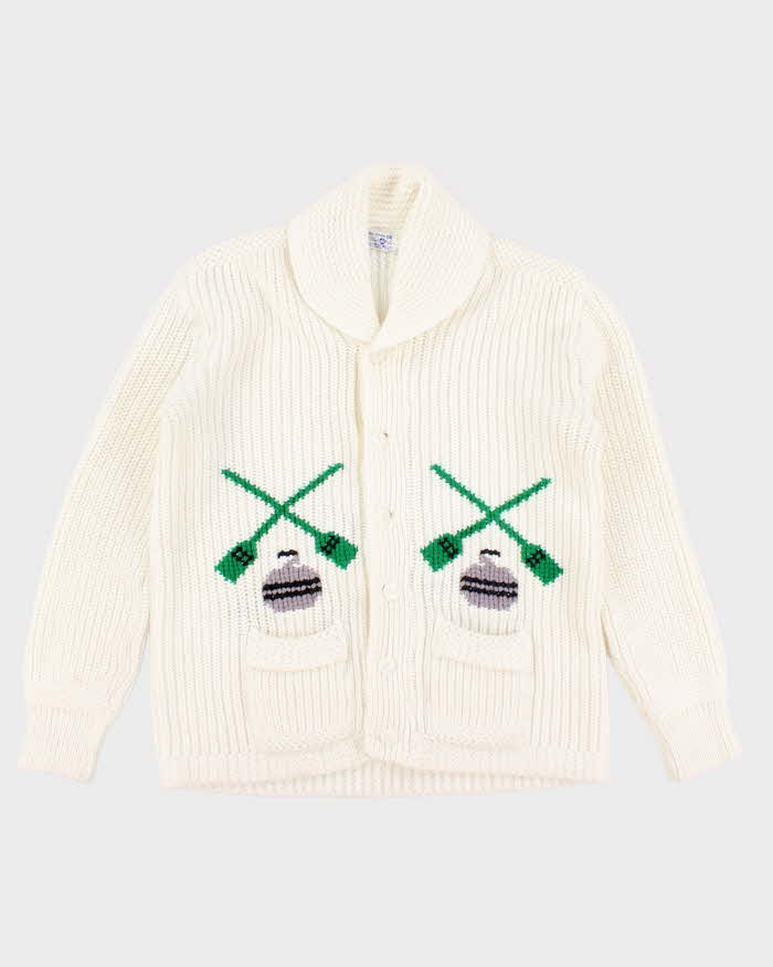 Darling Vintage Cowichan Style Curling Cardigan - XXXL