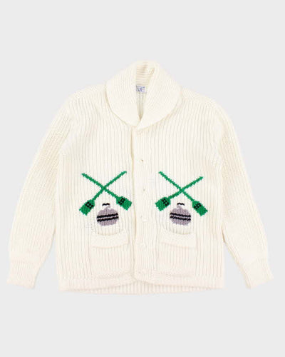 Darling Vintage Cowichan Style Curling Cardigan - XXXL