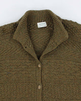 Vintage 90s Nonia Canadian Handknit Forest Green Cardigan - L