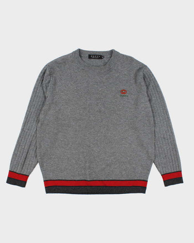 Early 00s Gucci Grey Knit Jumper - XL