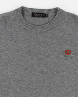Early 00s Gucci Grey Knit Jumper - XL