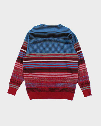Mens 1990s Pure Wool Monte Carlo V-Neck Jumper - M