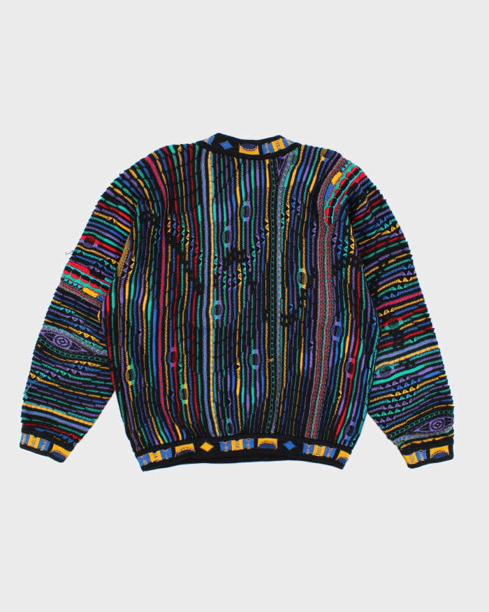 Vintage 80s Coogi Oversized Textured Patterned Jumper - L