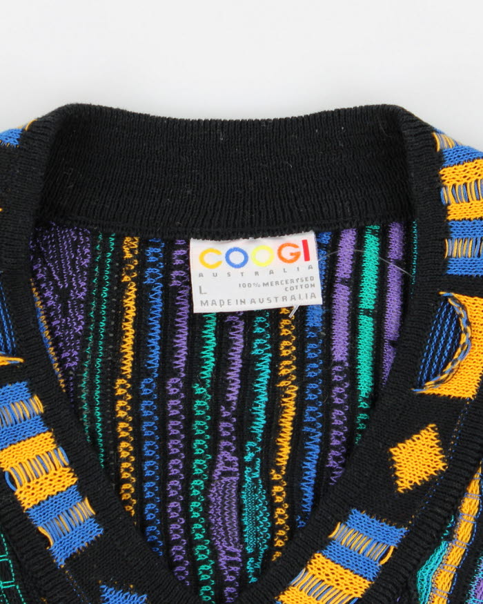 Vintage 80s Coogi Oversized Textured Patterned Jumper - L