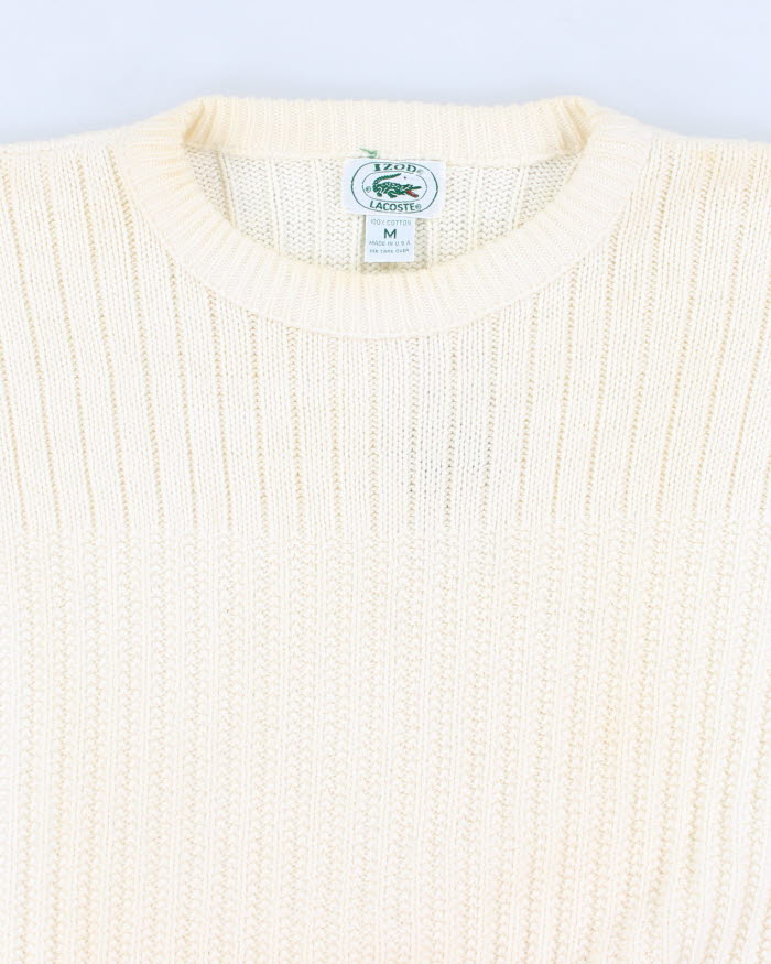Vintage 90s Izod Lacoste Oversized Textured Knit Jumper - M