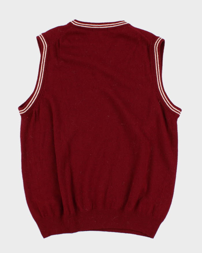 Vintage 90s U.S. Polo Assn Red Lambswool Vest - L