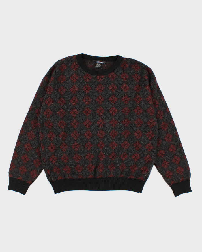 Vintage 90s Jantzen Patterned Jumper - XL