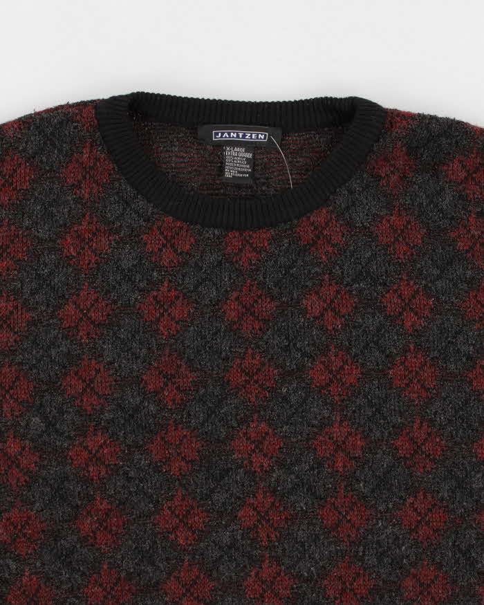 Vintage 90s Jantzen Patterned Jumper - XL