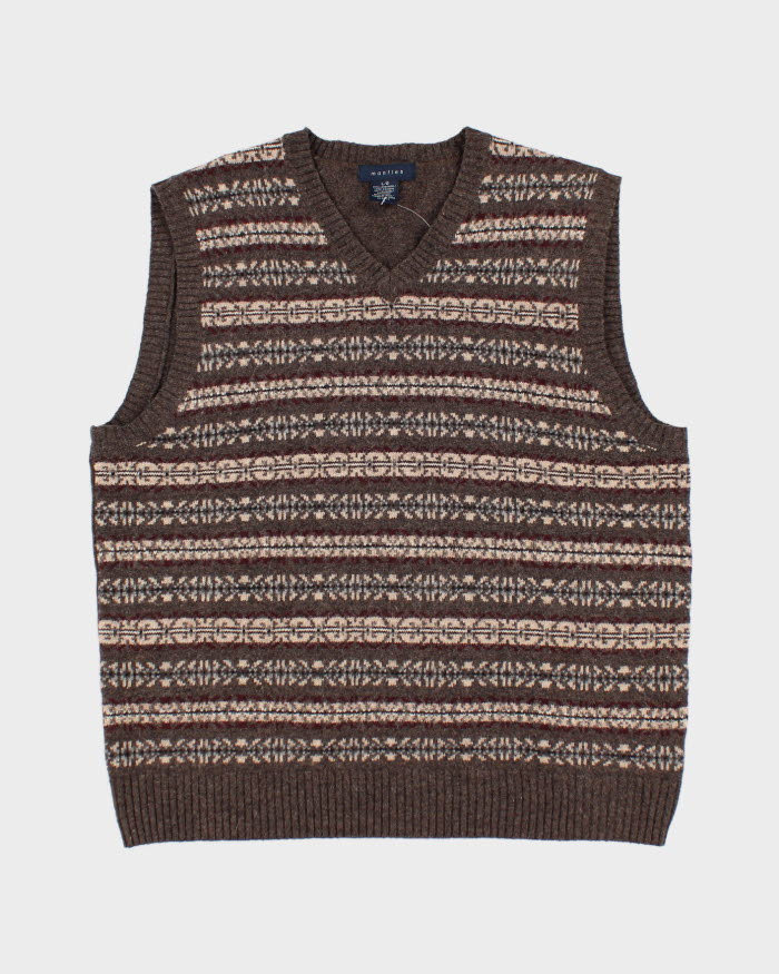 00s Lambswool/Cashmere Fair Isle Vest - L