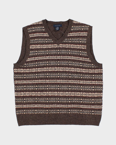 00s Lambswool/Cashmere Fair Isle Vest - L