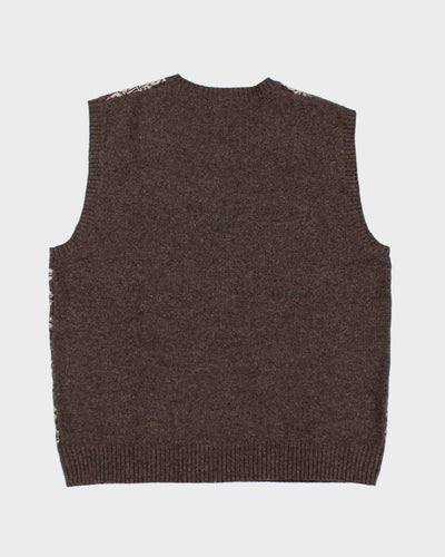 00s Lambswool/Cashmere Fair Isle Vest - L