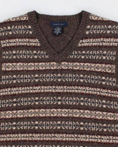 00s Lambswool/Cashmere Fair Isle Vest - L