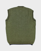Vintage Green Knit Vest - XL