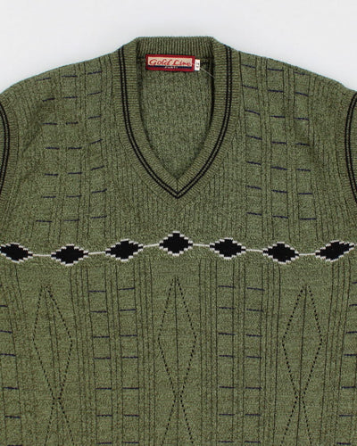 Vintage Green Knit Vest - XL