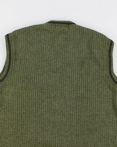 Vintage Green Knit Vest - XL