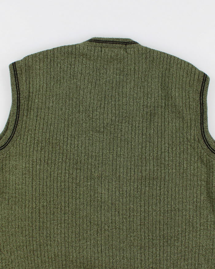 Vintage Green Knit Vest - XL