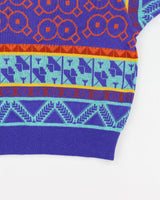 Vintage Modigliani Knitted Short Sleeve Pattern Top - L