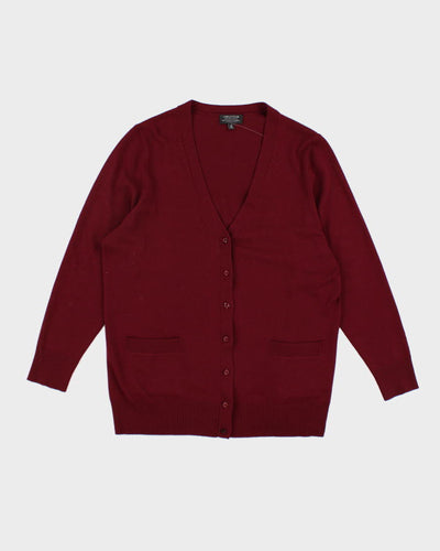Lords And Taylor Merino Wool Red Cardigan - L