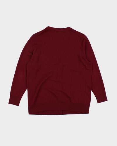 Lords And Taylor Merino Wool Red Cardigan - L