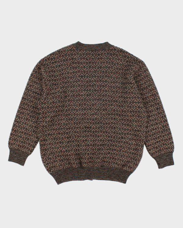 Vintage 90s Example by Missoni Wool Blend Chunky Cardigan - L